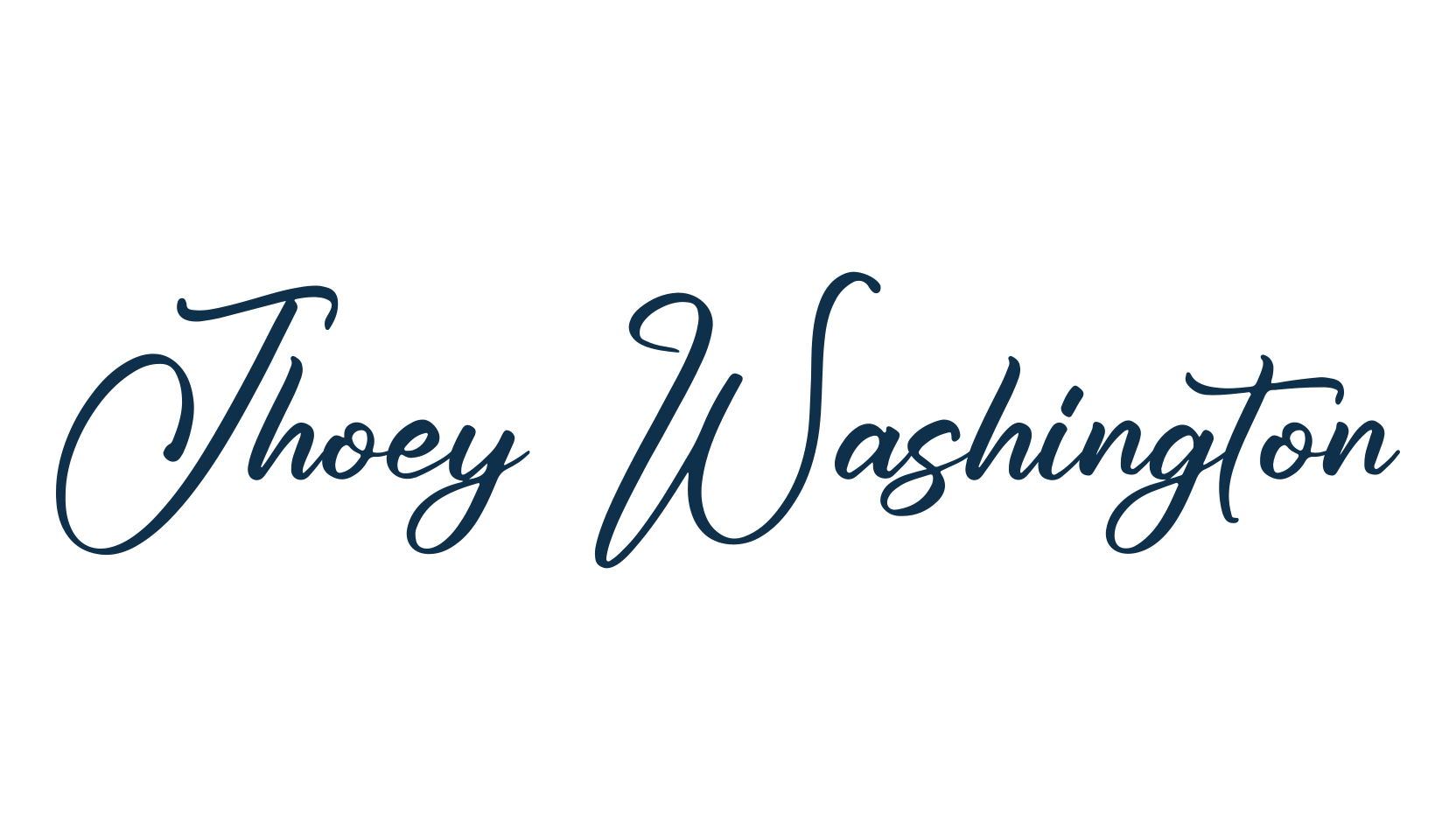Jhoey Washington, handwriting font preview
