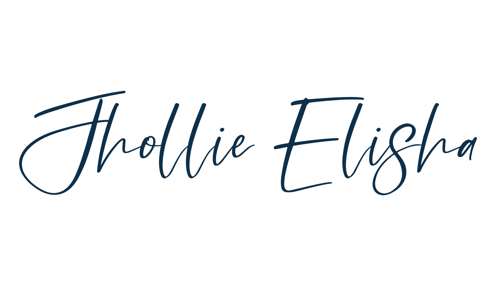 Jhollie Elisha, script handwritten fancy decorative calligraphy font preview