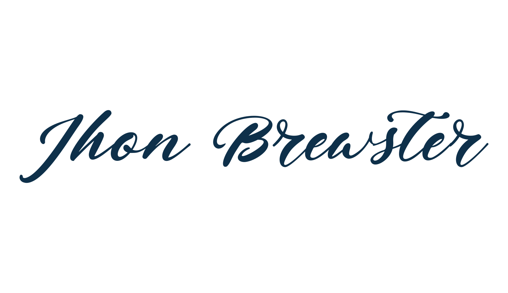 Jhon Brewster, script calligraphy fancy decorative font preview