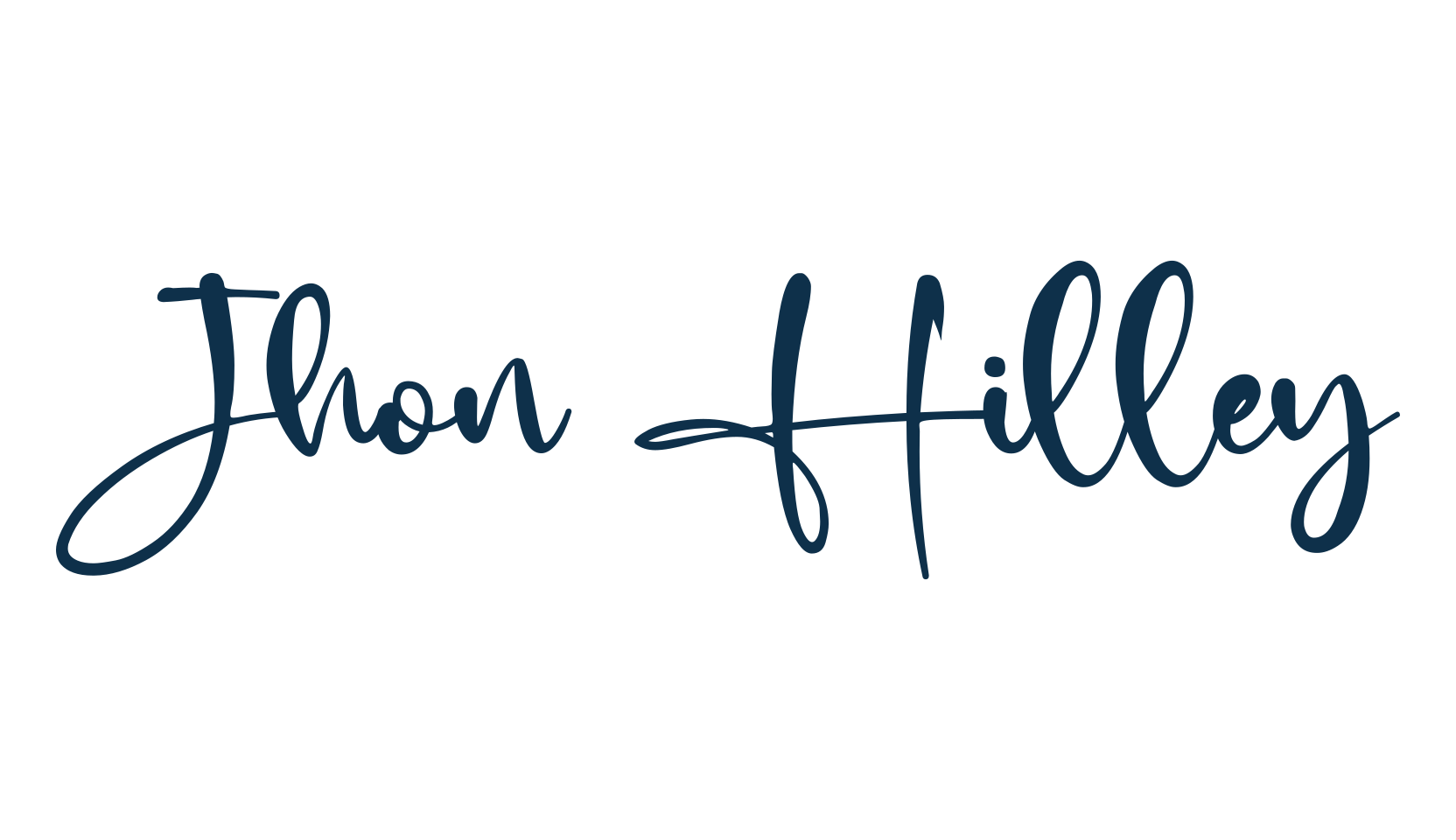 Jhon Hilley, handwriting font preview