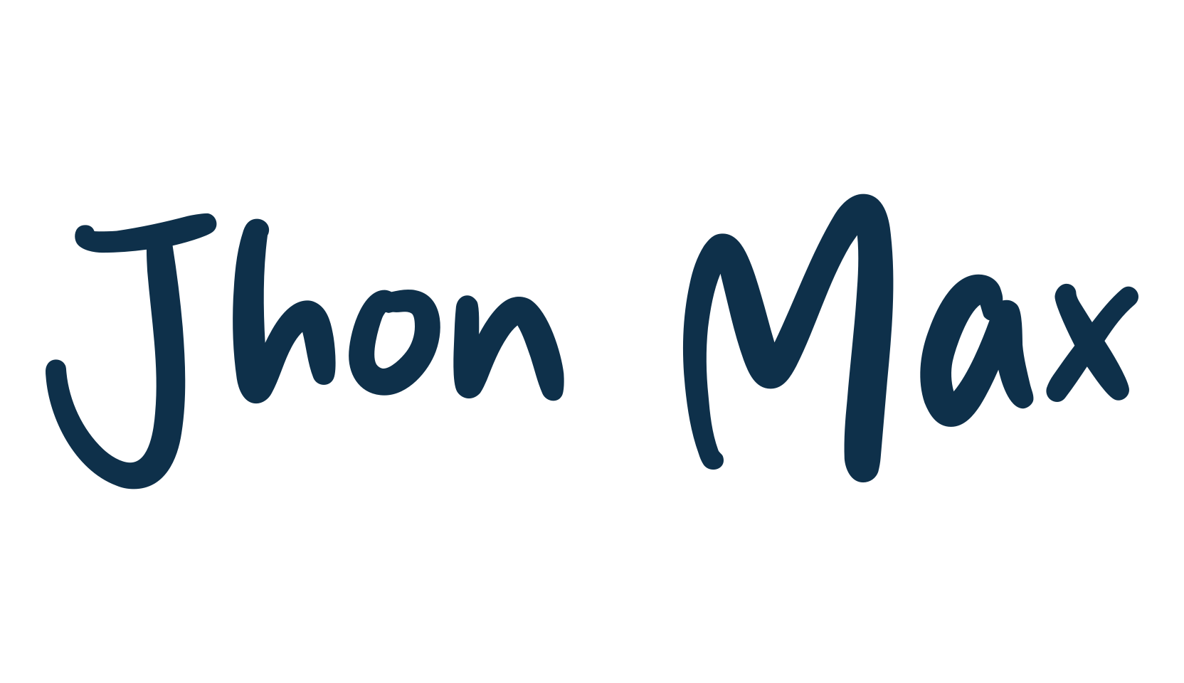 Jhon Max, handwriting font preview