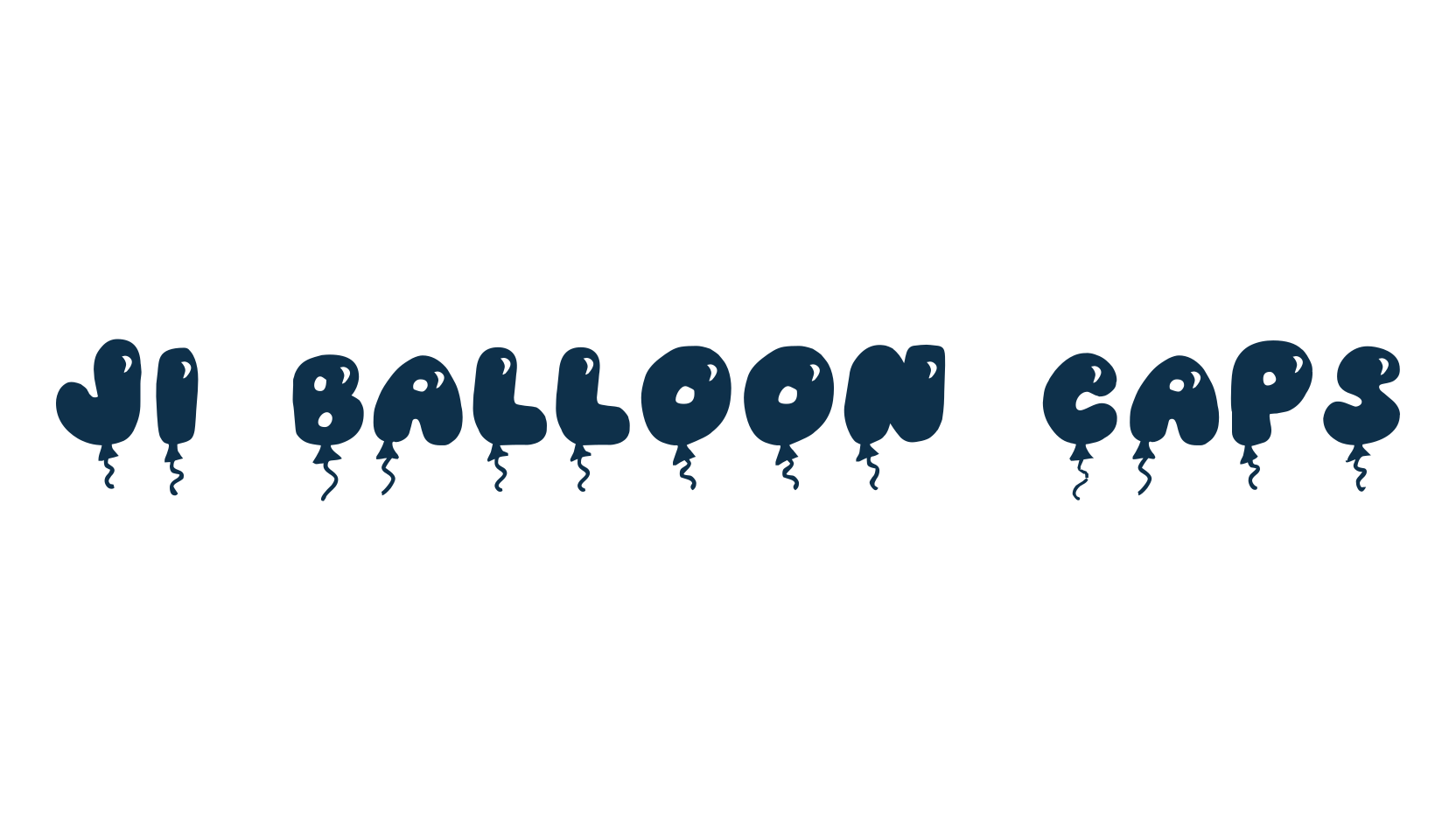 JI Balloon Caps, cartoon font preview