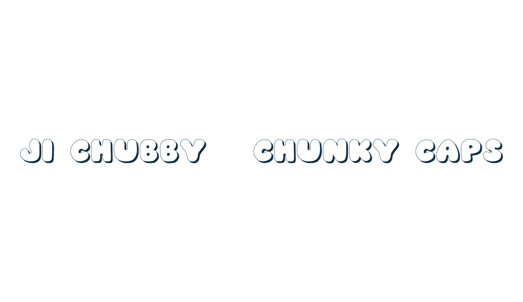 JI Chubby / Chunky Caps, cartoon font preview