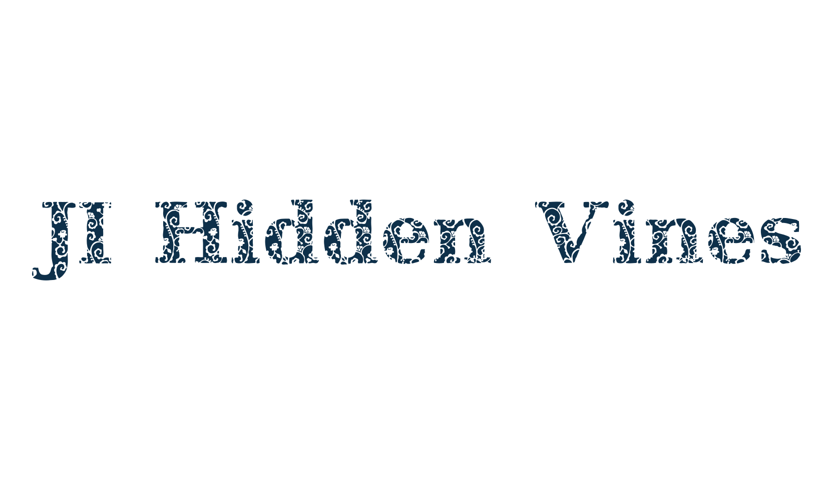 JI Hidden Vines, fancy decorative font preview