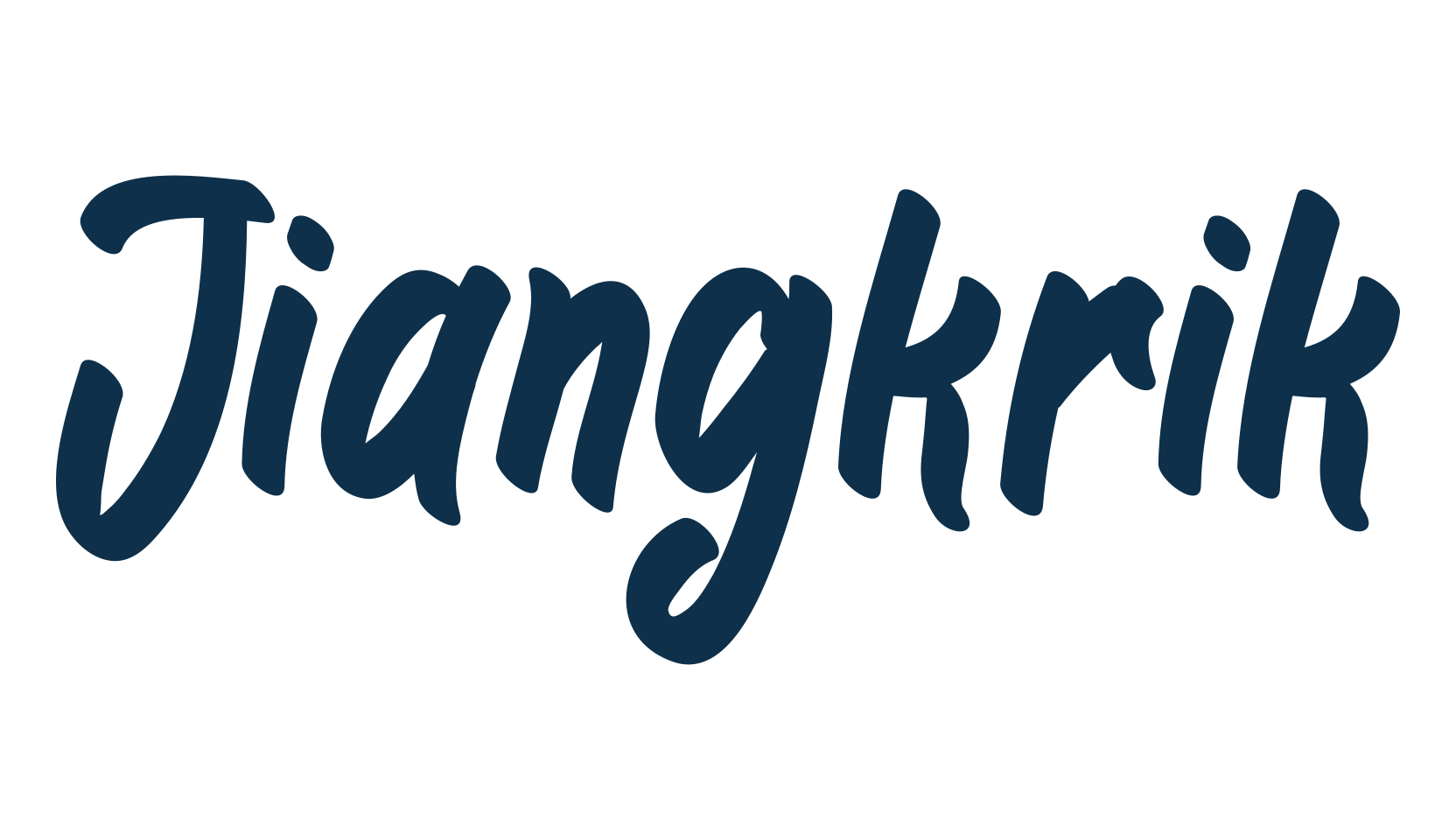 Jiangkrik, handwriting font preview
