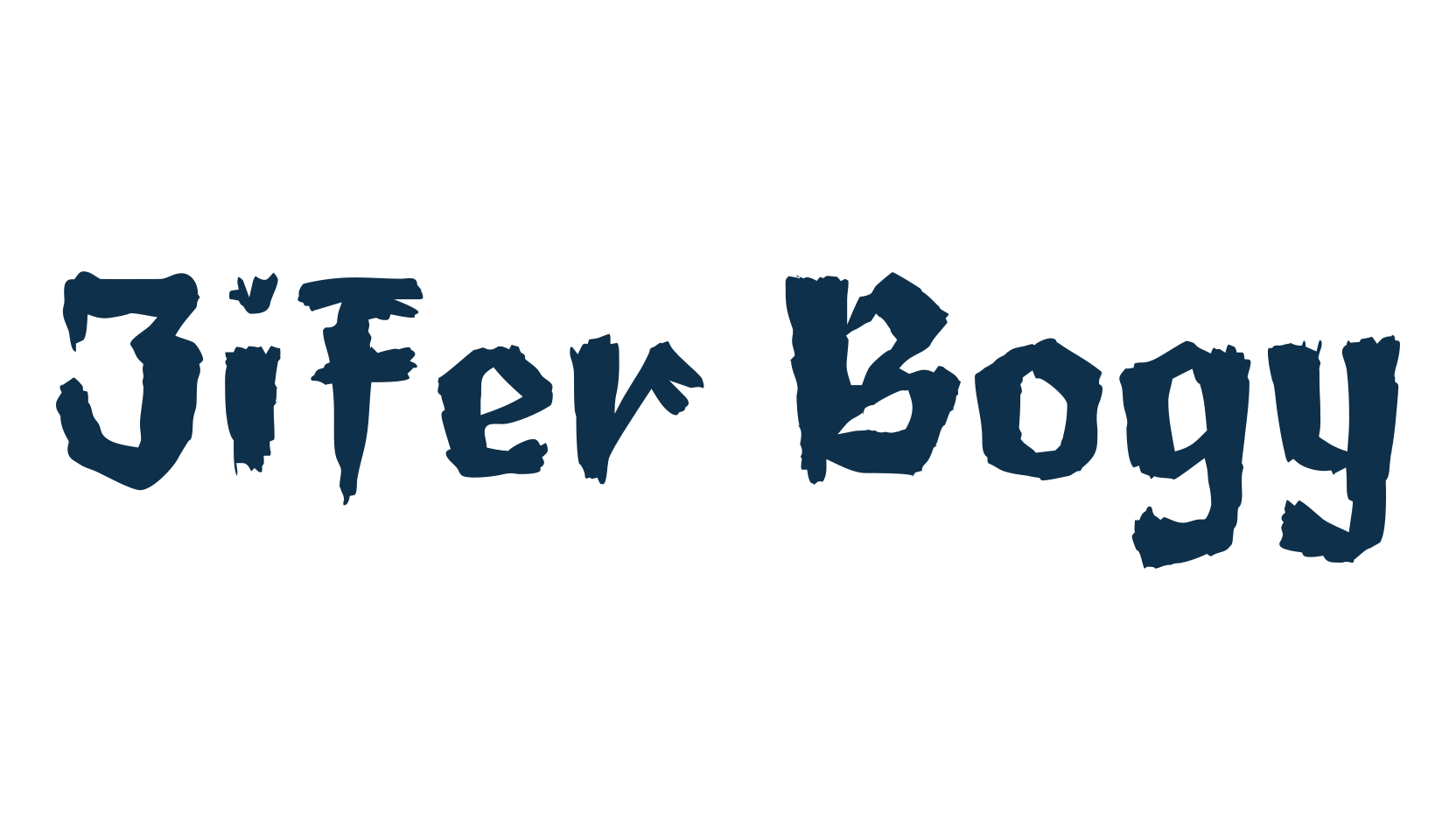 Jifer Bogy, fancy decorative font preview