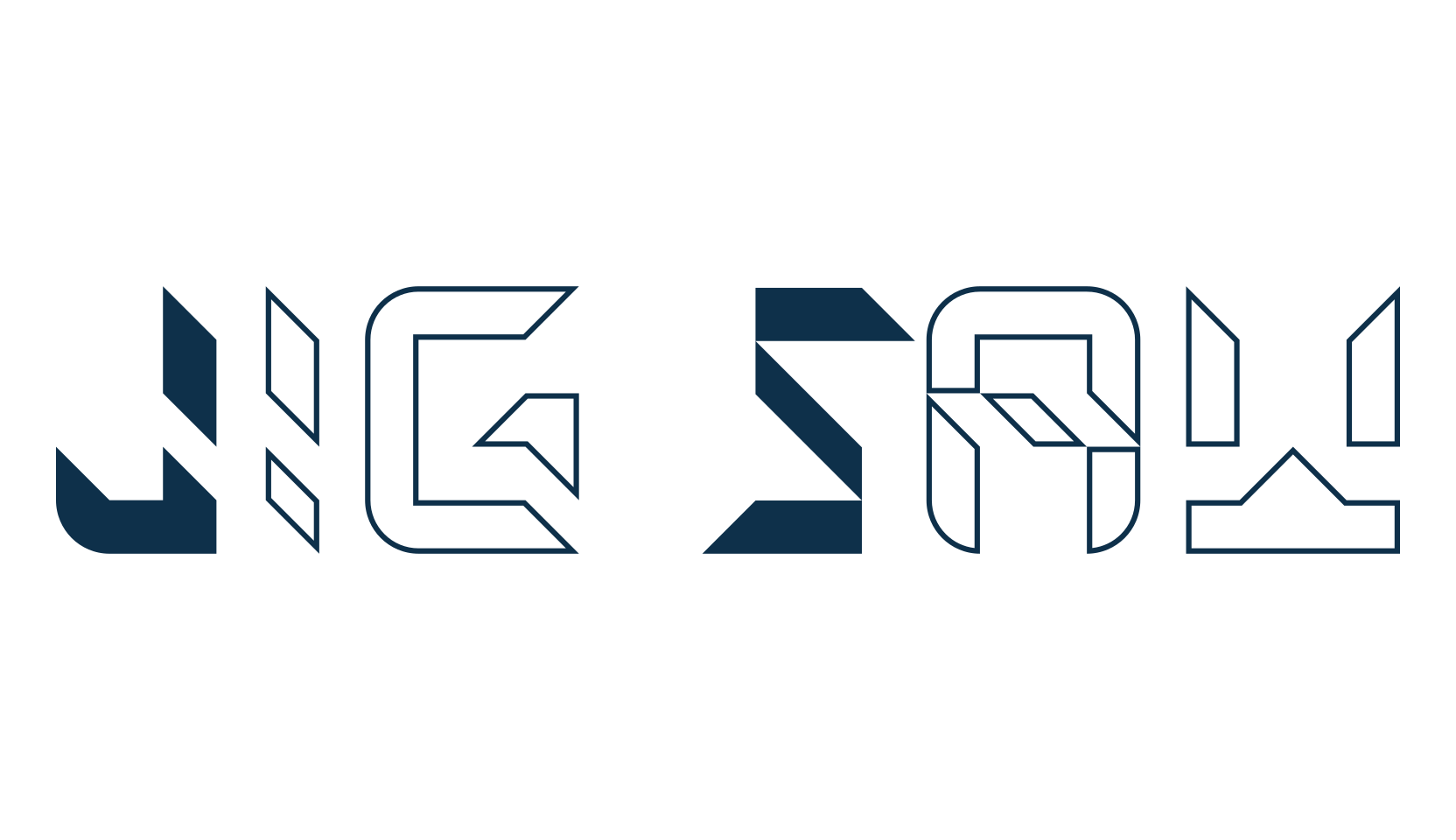 Jig Saw, fancy various techno sci-fi font preview