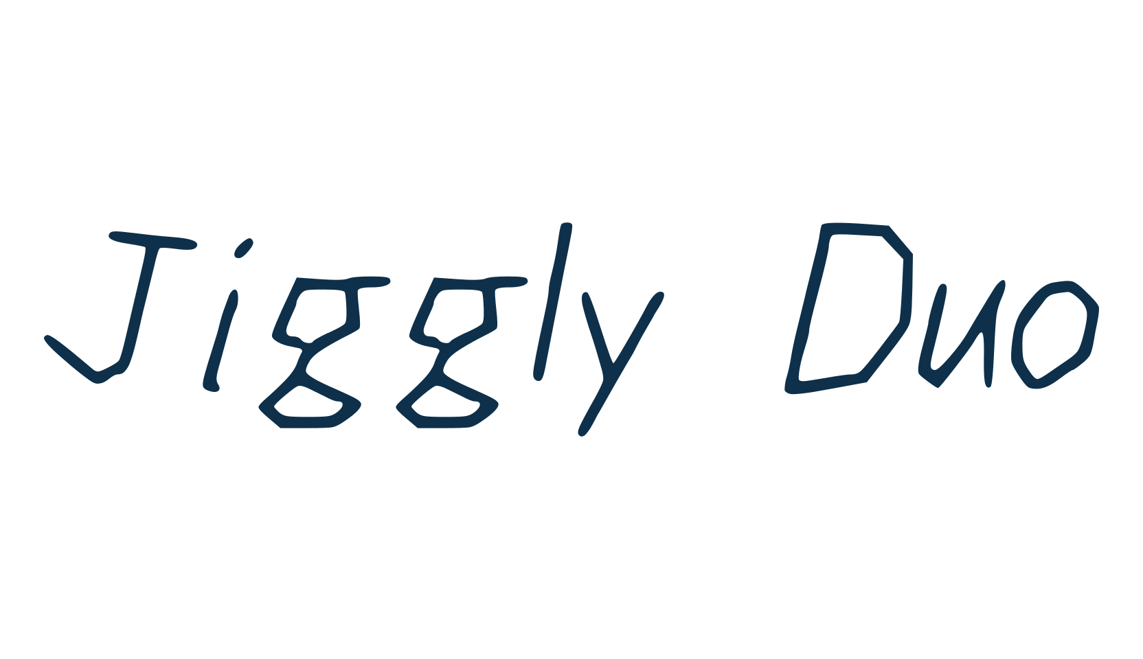 Jiggly Duo, various font preview
