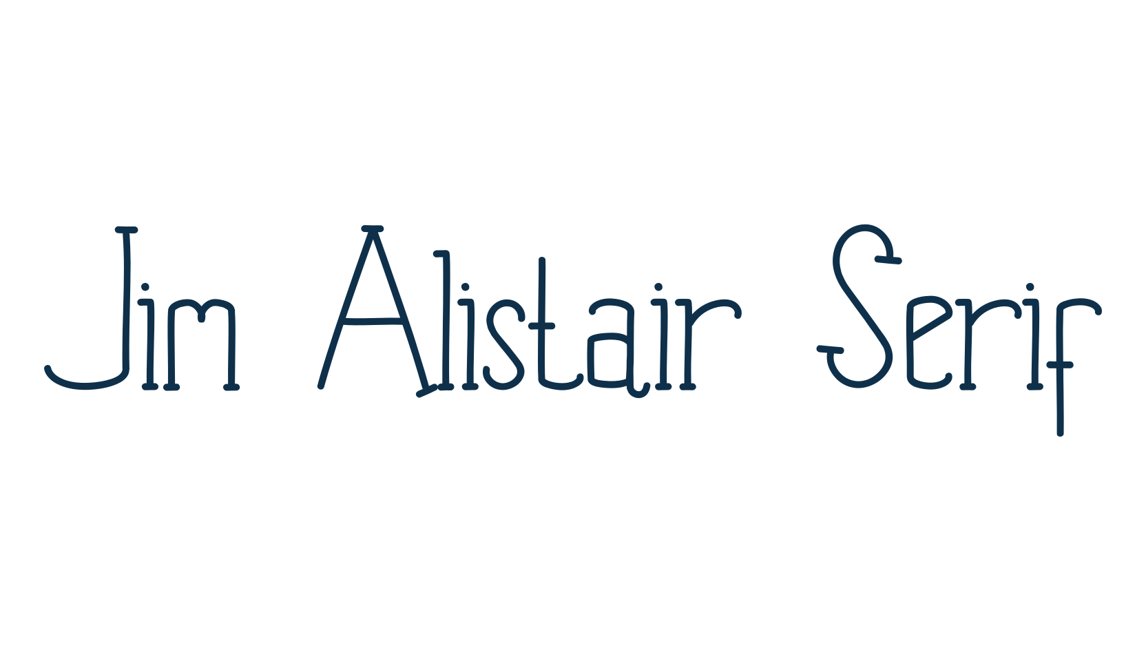 Jim Alistair Serif, basic serif font preview