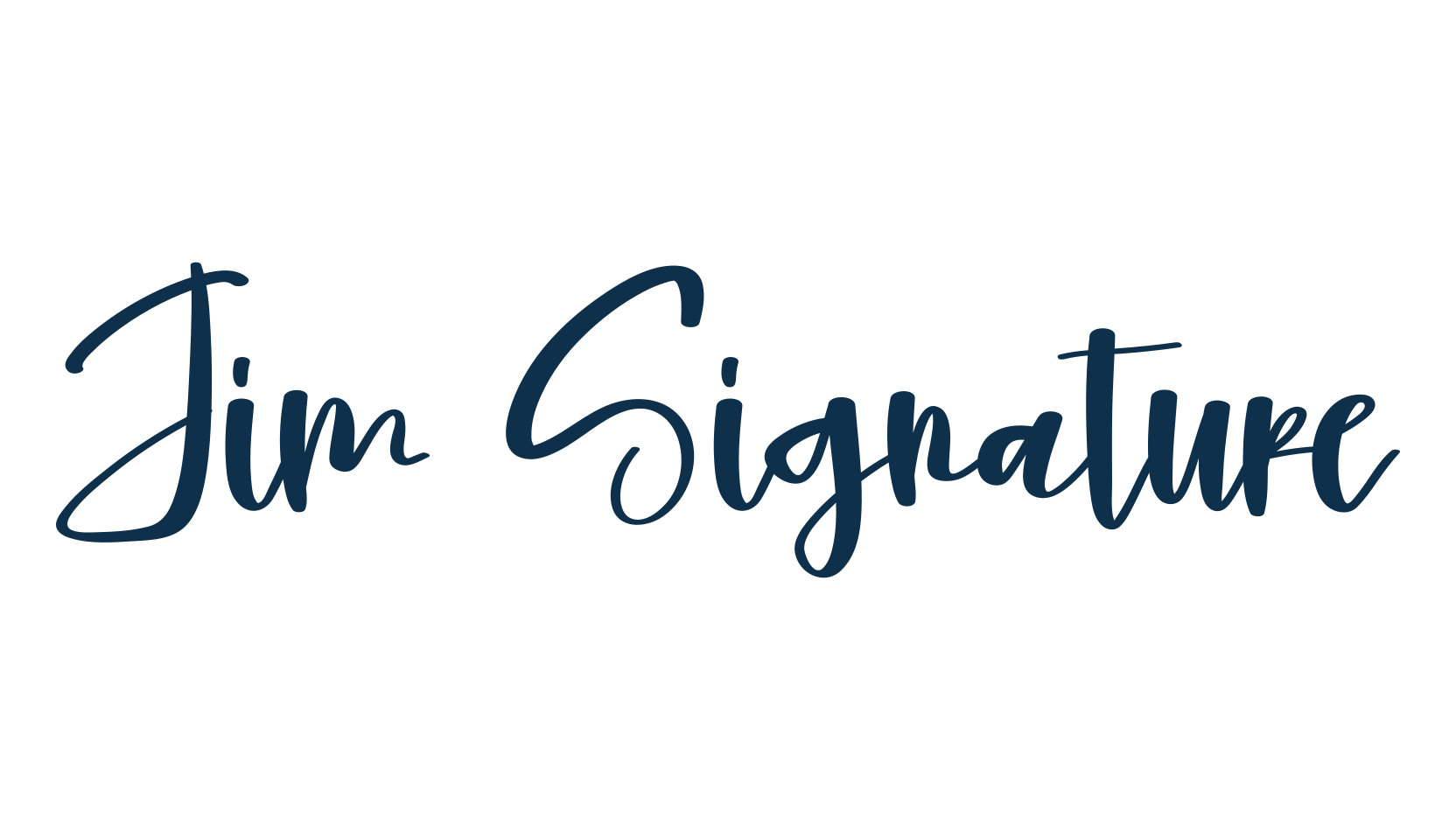 Jim Signature, script handwritten fancy decorative calligraphy font preview