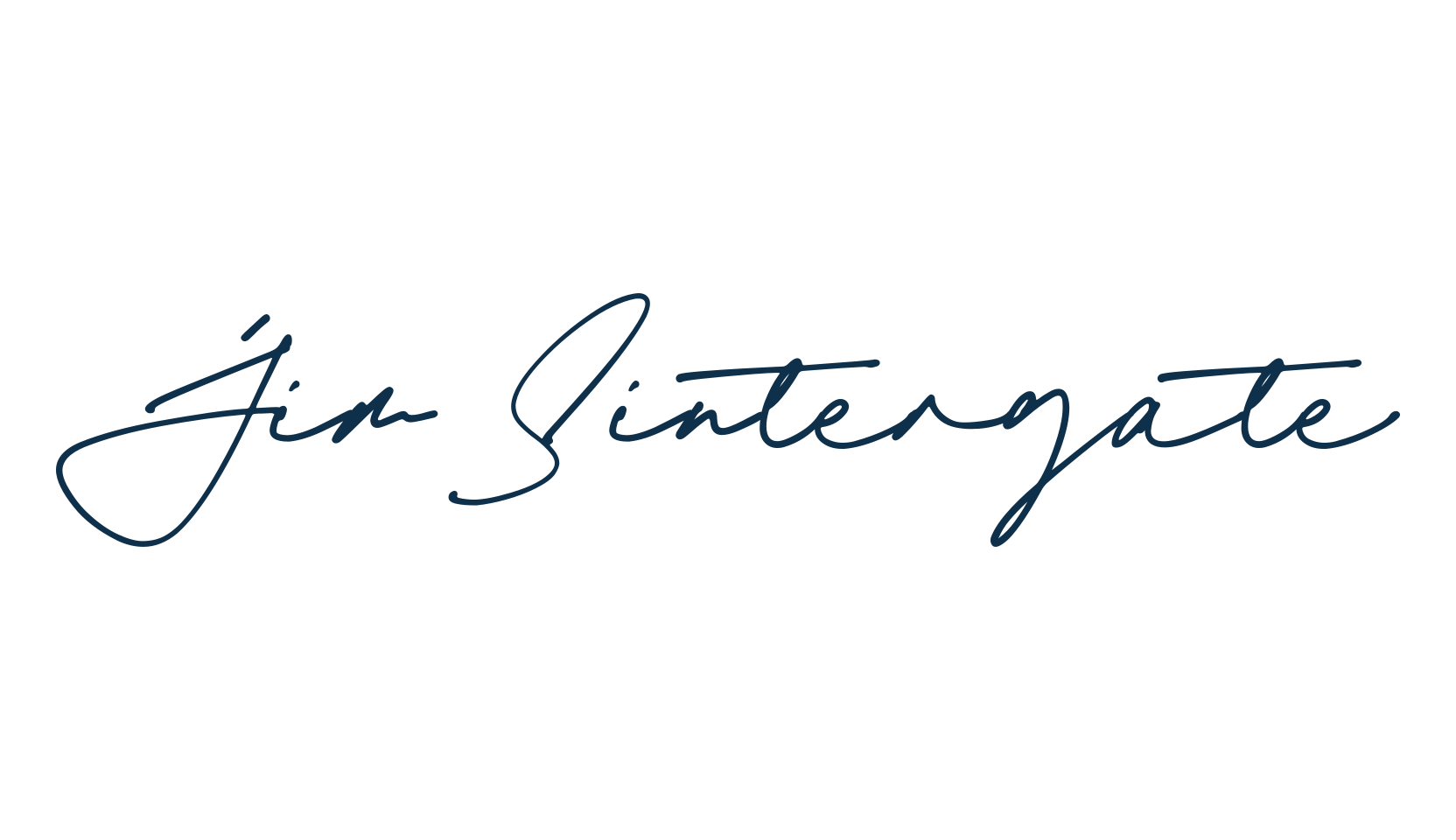Jim Sintergate, script handwritten fancy decorative calligraphy font preview
