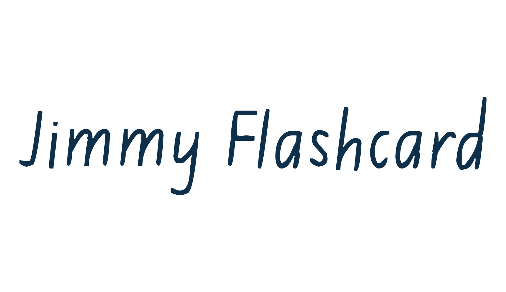 Jimmy Flashcard, handwriting font preview