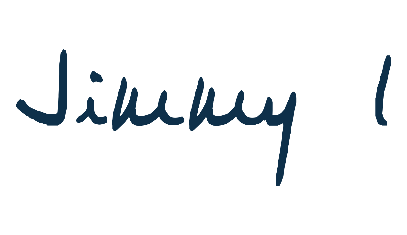 Jimmy 1, script handwritten fancy decorative calligraphy font preview