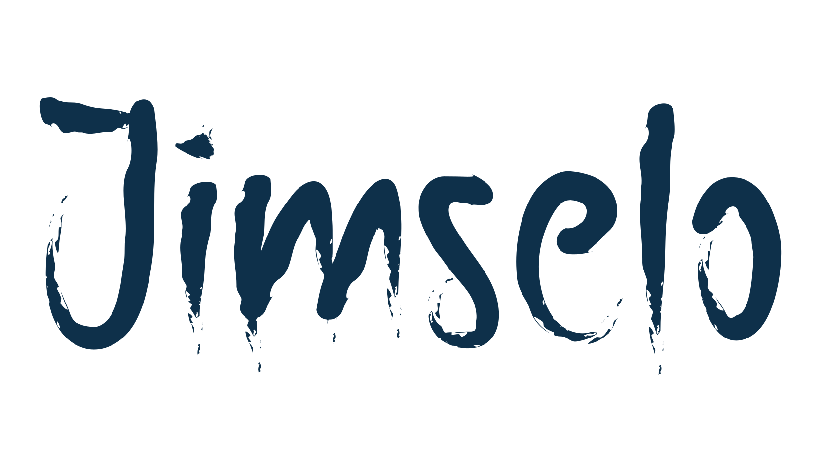Jimselo, script trash fancy decorative calligraphy font preview