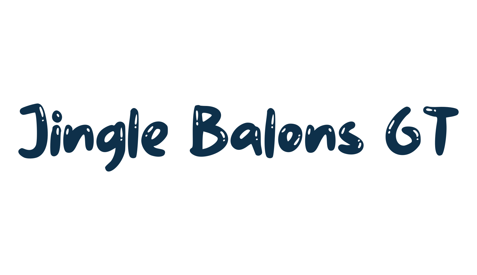 Jingle Balons GT, cartoon font preview