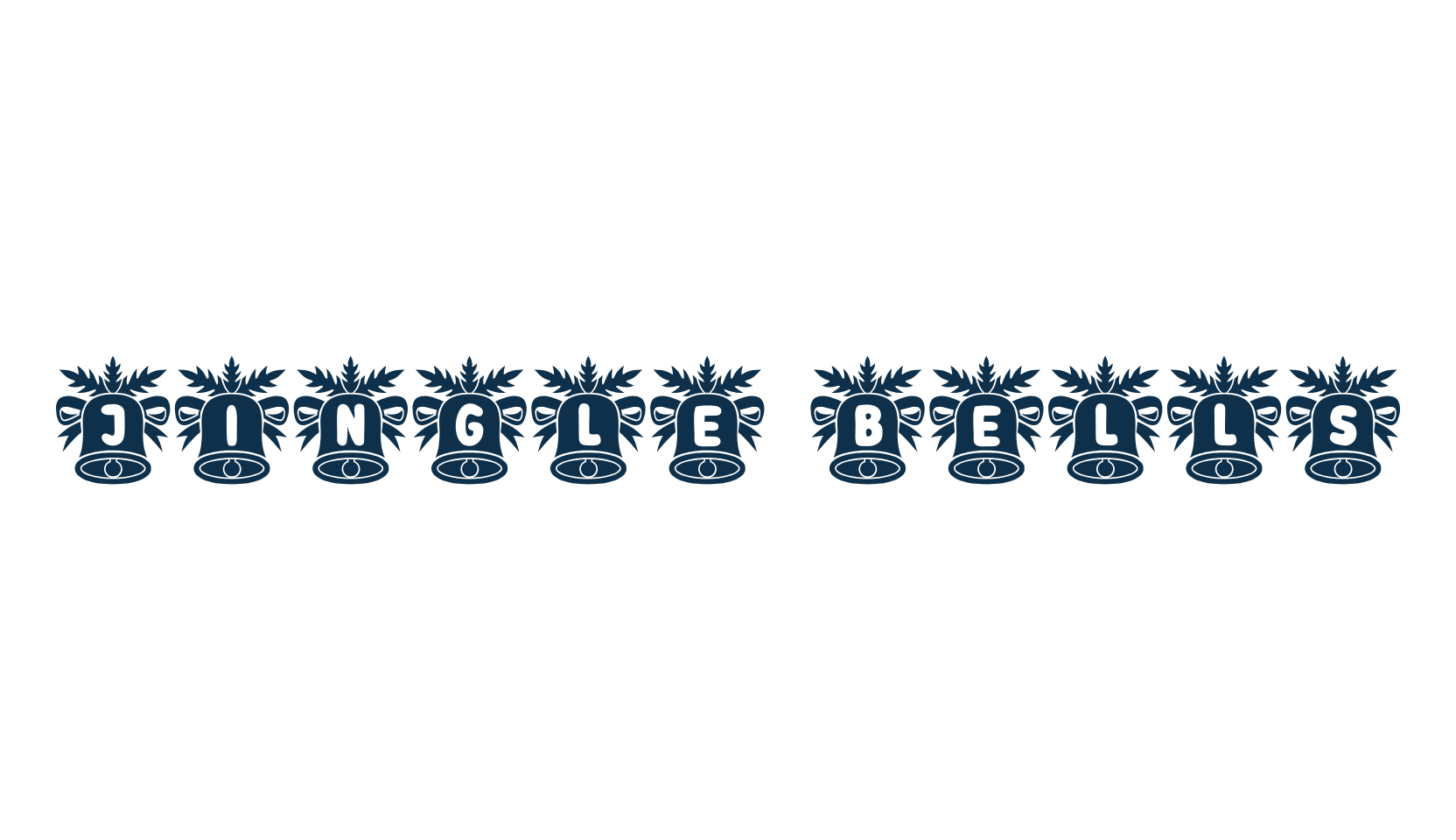 Jingle Bells, display market font preview