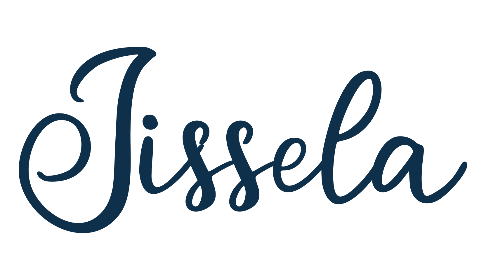 Jissela, script handwritten fancy decorative calligraphy font preview