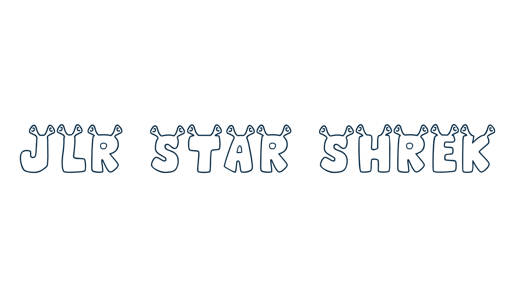 JLR Star Shrek, fancy decorative font preview