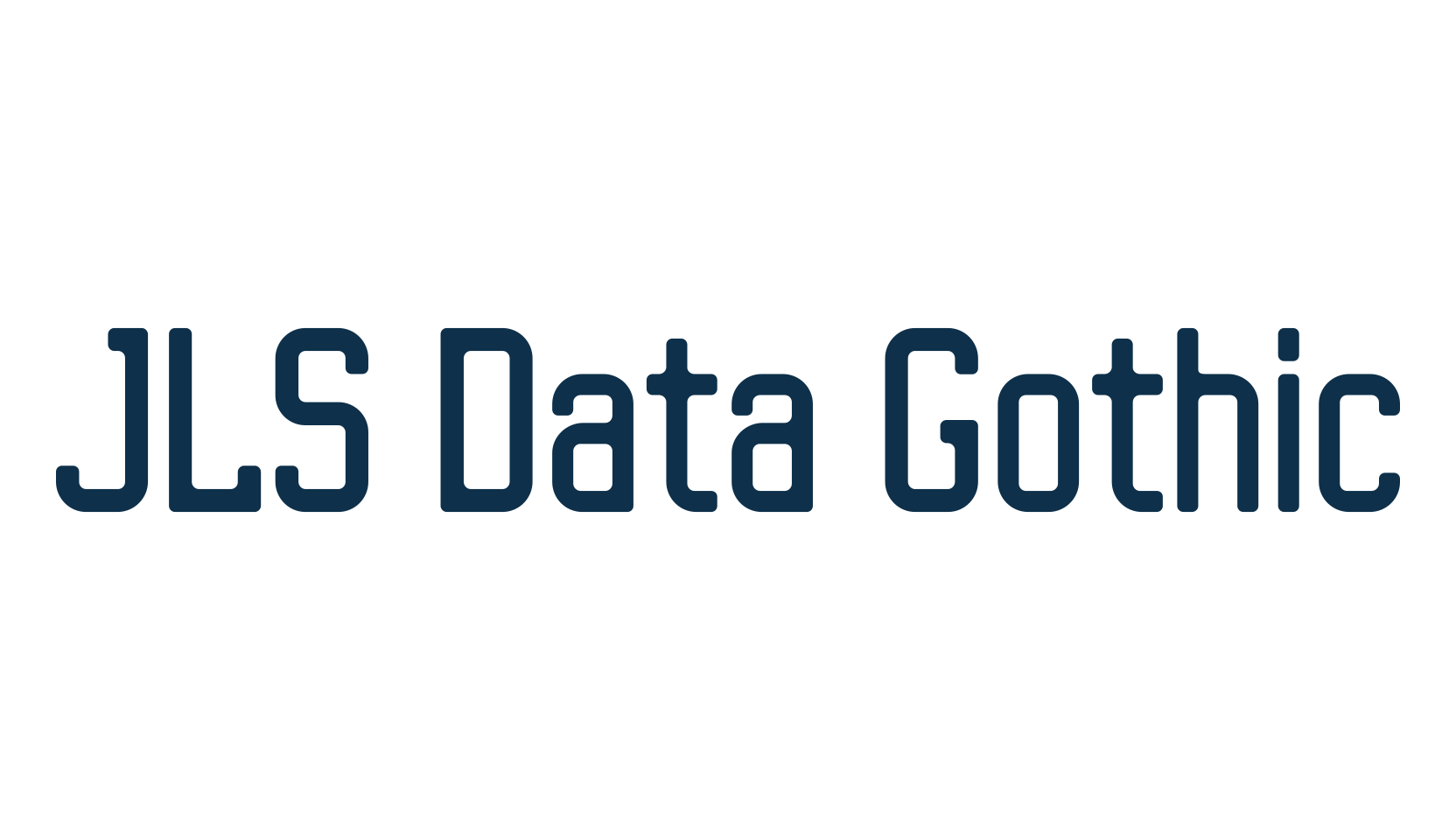 JLS Data Gothic, sci-fi font preview