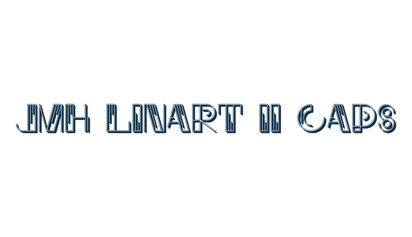 JMH Linart II Caps, fancy retro decorative font preview