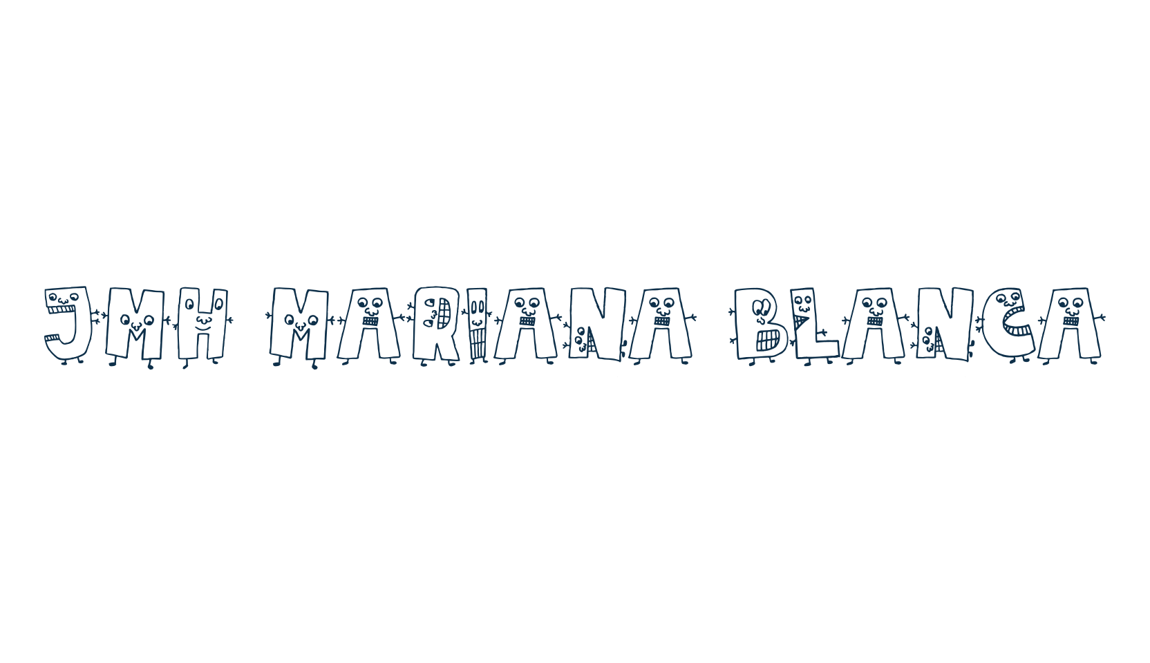 JMH Mariana Blanca, fancy decorative font preview