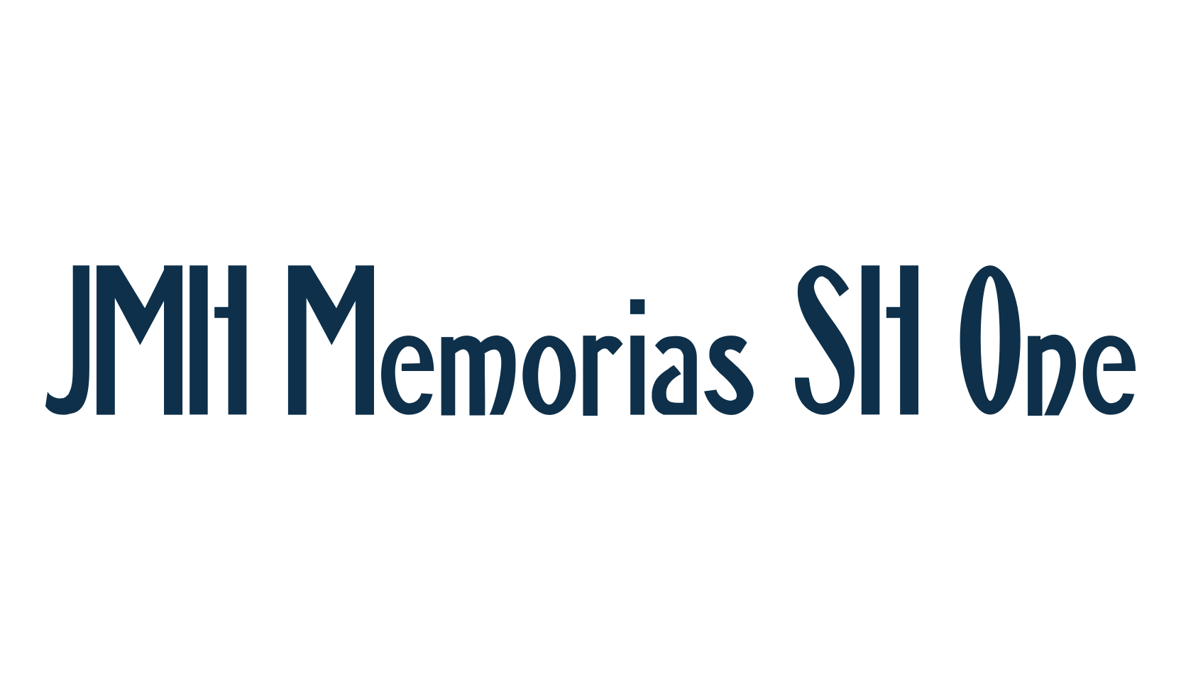 JMH Memorias SH One, retro font preview