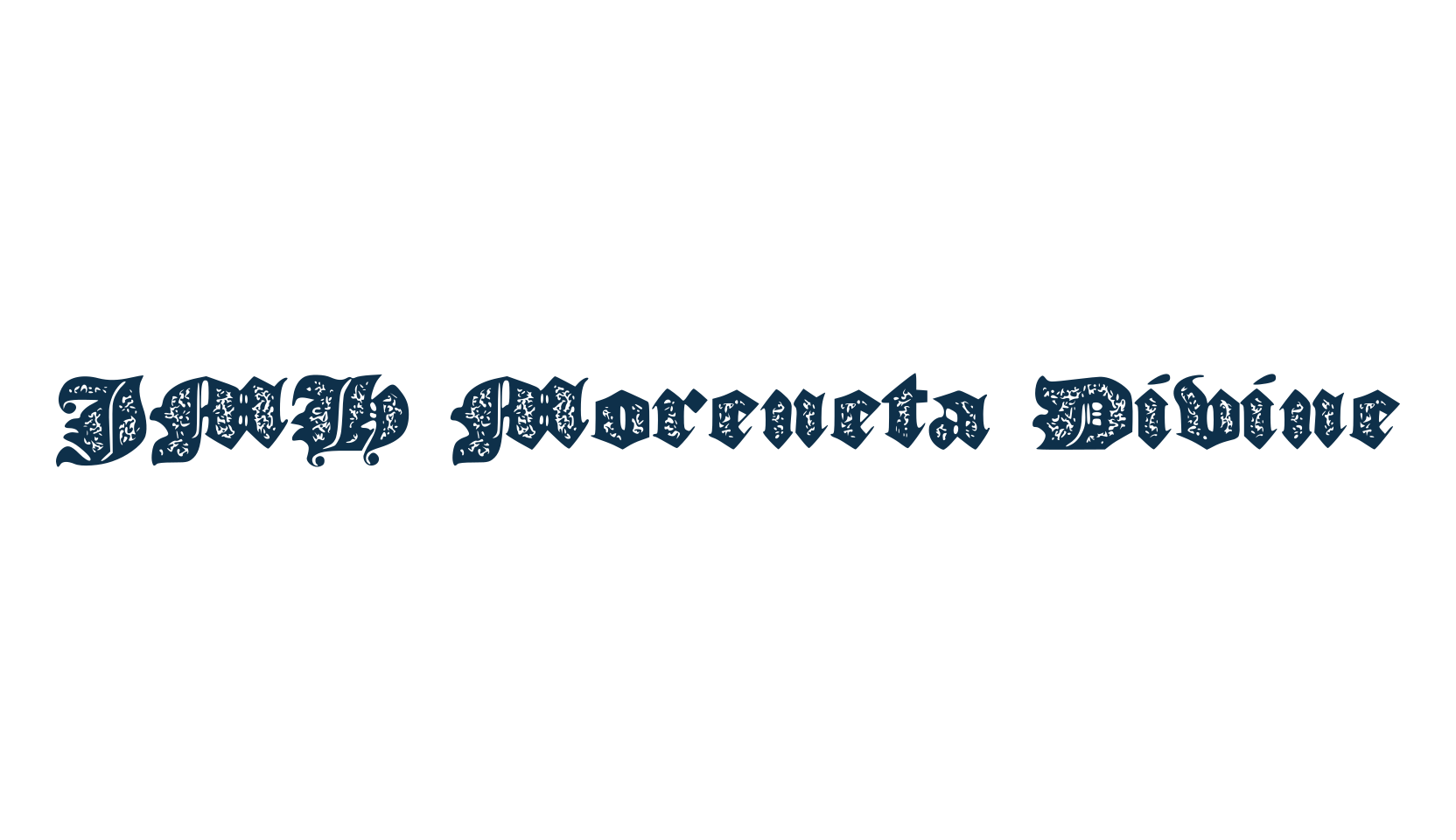 JMH Moreneta Divine, gothic medieval font preview