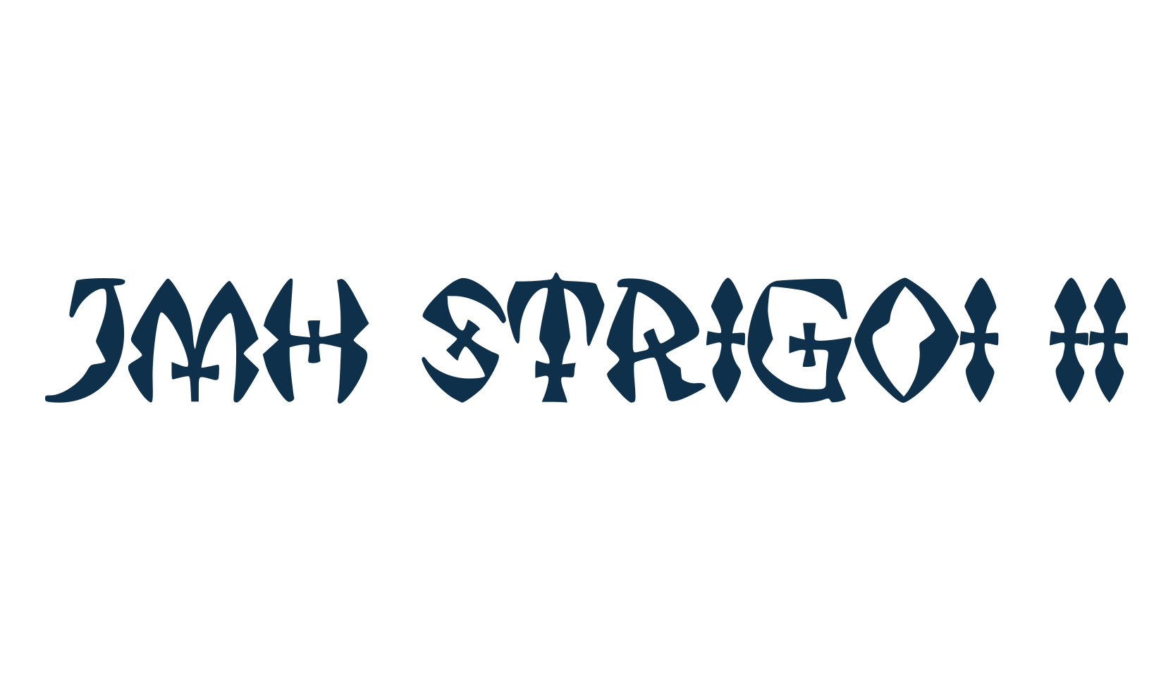 JMH Strigoi II, various font preview