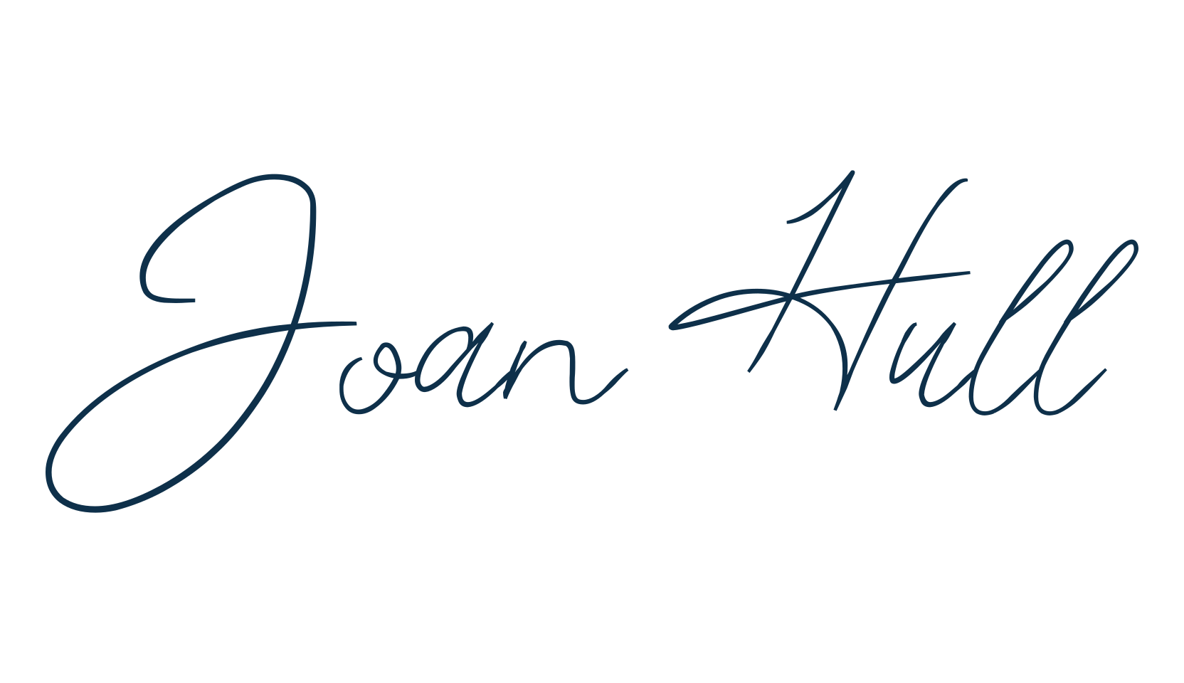 Joan Hull, handwriting font preview