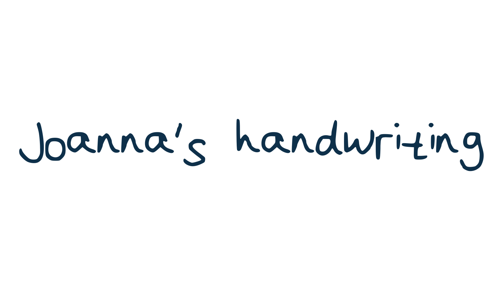 Joanna's handwriting, script handwritten fancy decorative calligraphy font preview