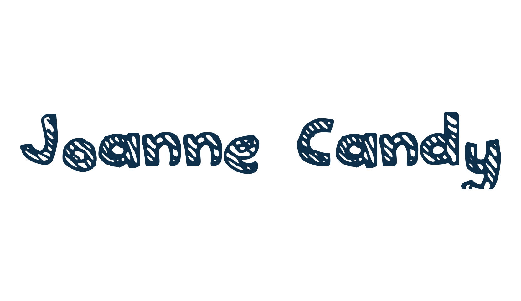 Joanne Candy, fancy cartoon decorative font preview
