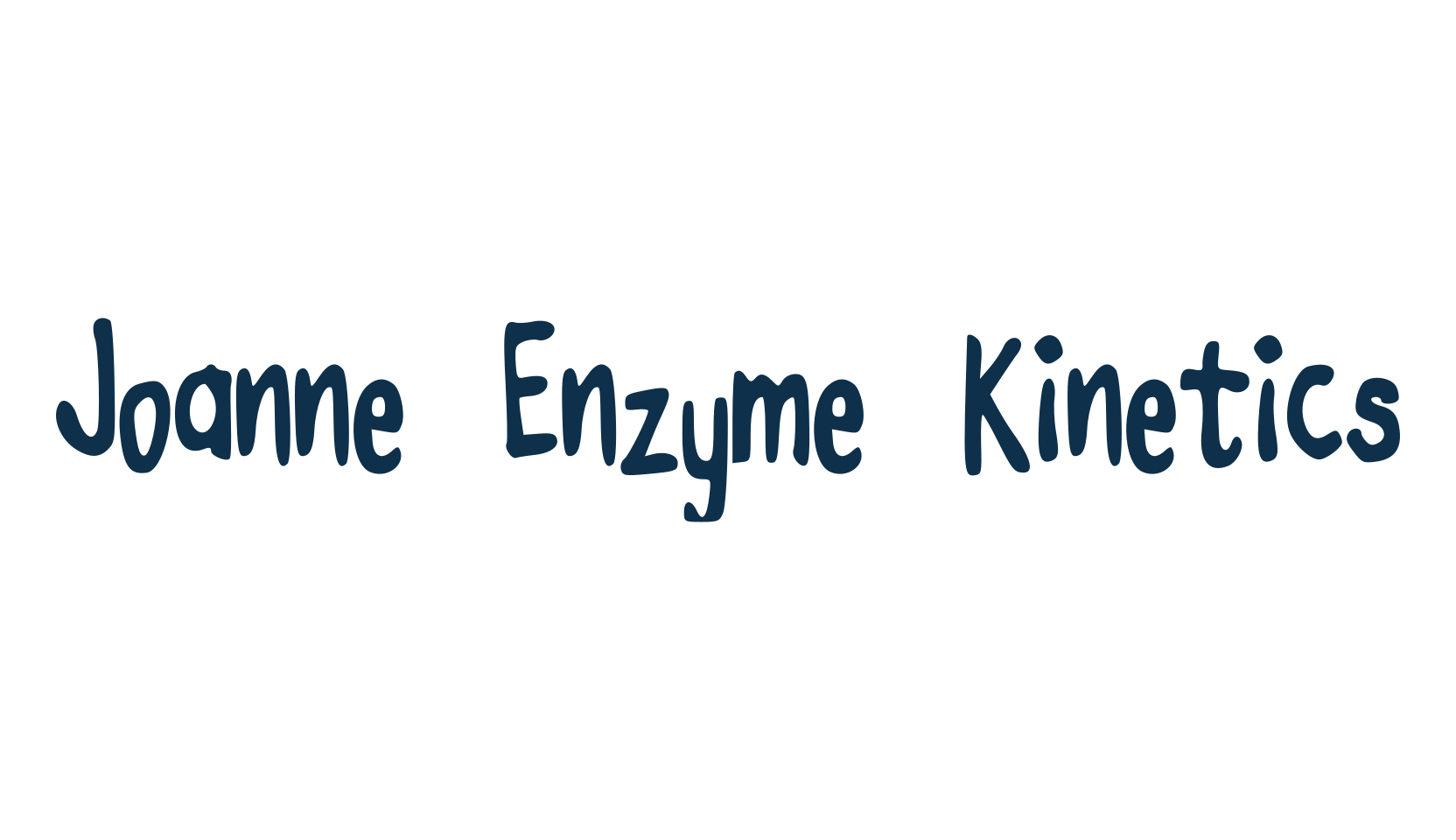 Joanne Enzyme Kinetics, cartoon font preview