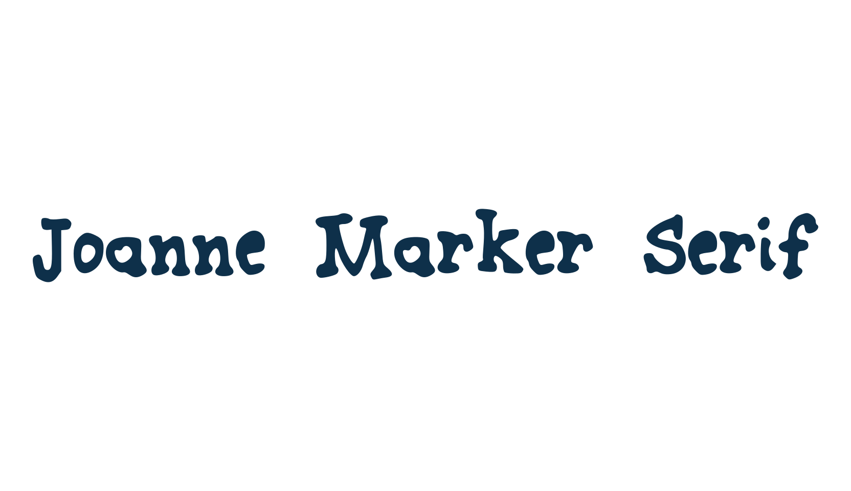 Joanne Marker Serif, cartoon font preview