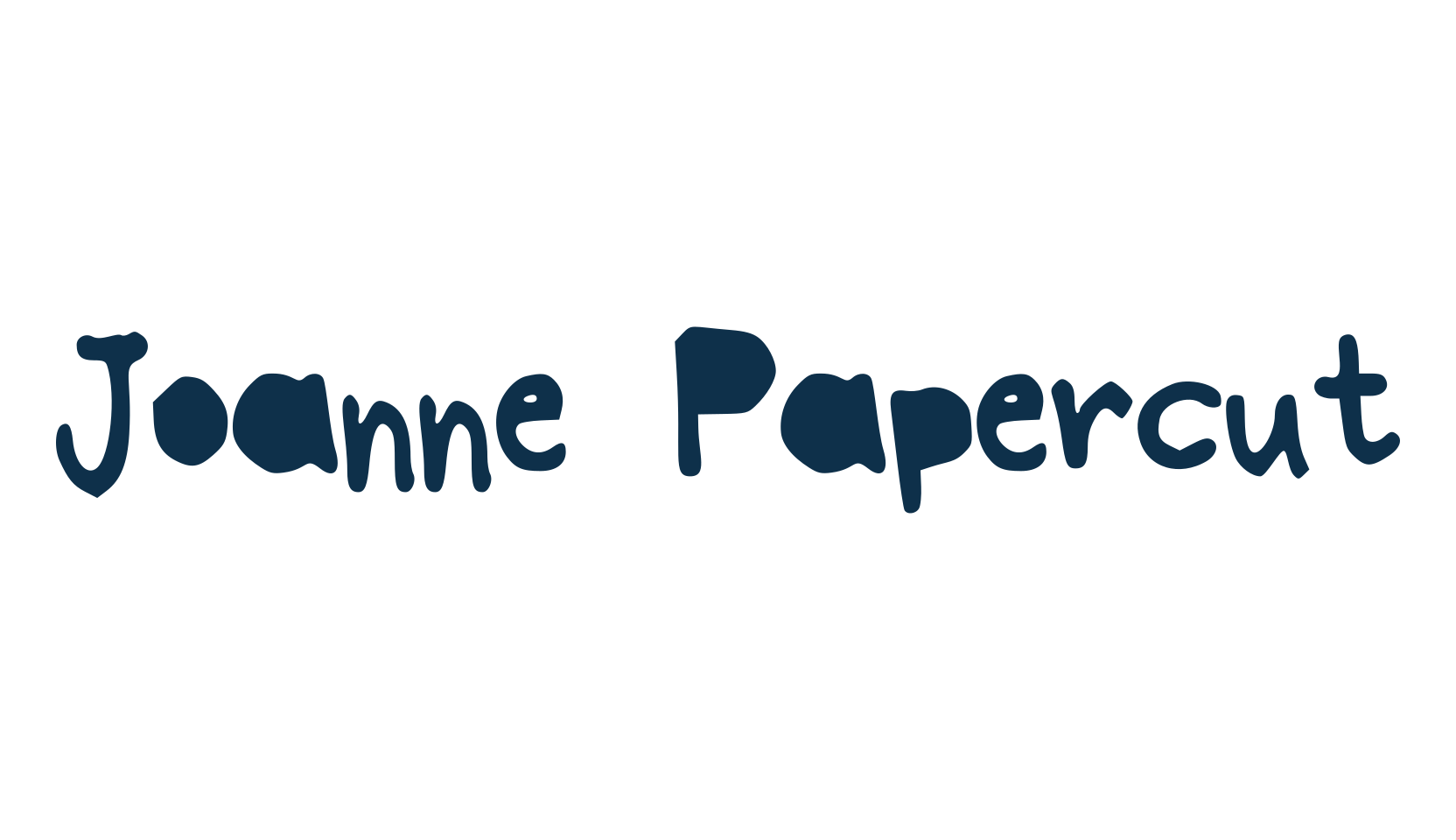 Joanne Papercut, cartoon font preview