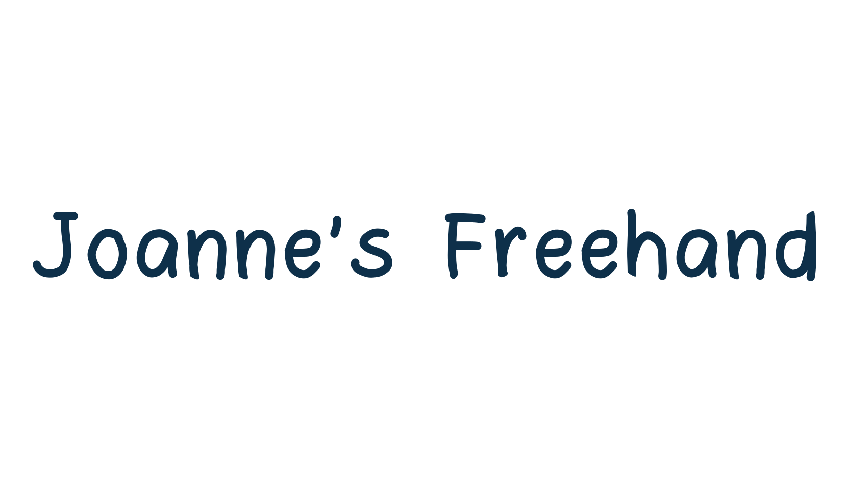 Joanne's Freehand, script handwritten fancy decorative calligraphy font preview