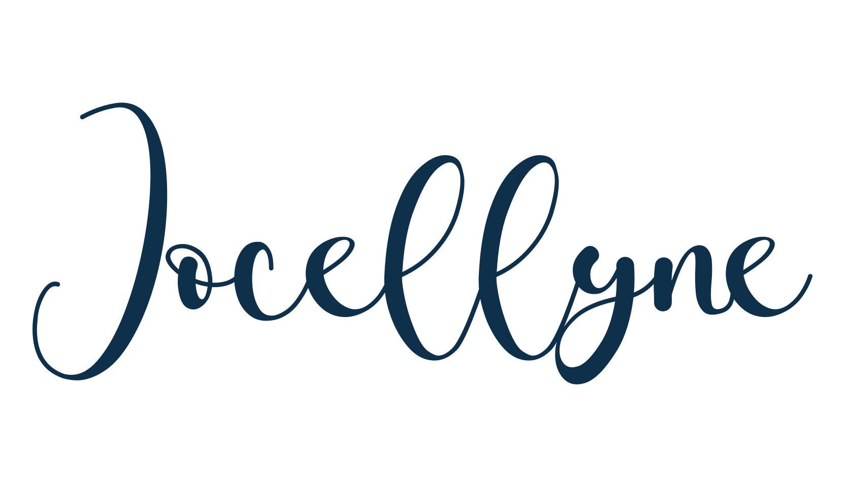 Jocellyne, calligraphy font preview