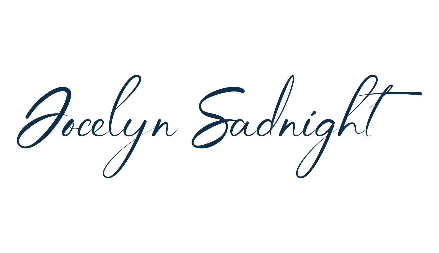 Jocelyn Sadnight, script handwritten fancy decorative calligraphy font preview