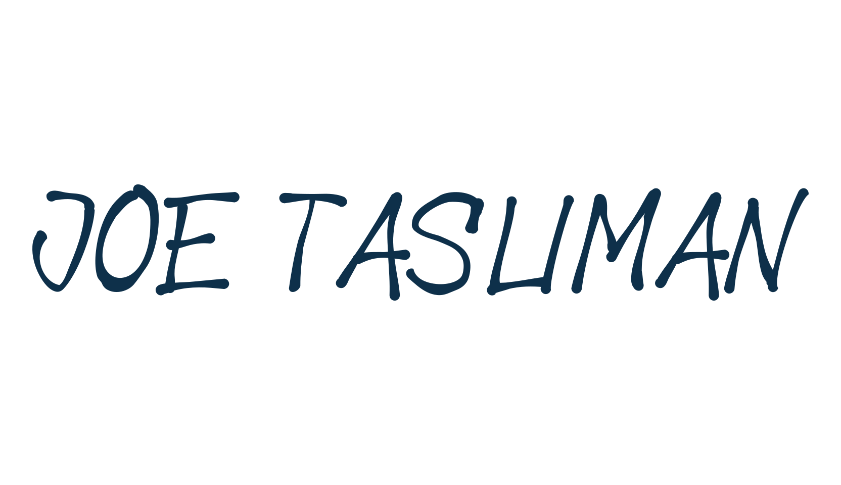 Joe Tasliman, script handwritten fancy decorative calligraphy font preview