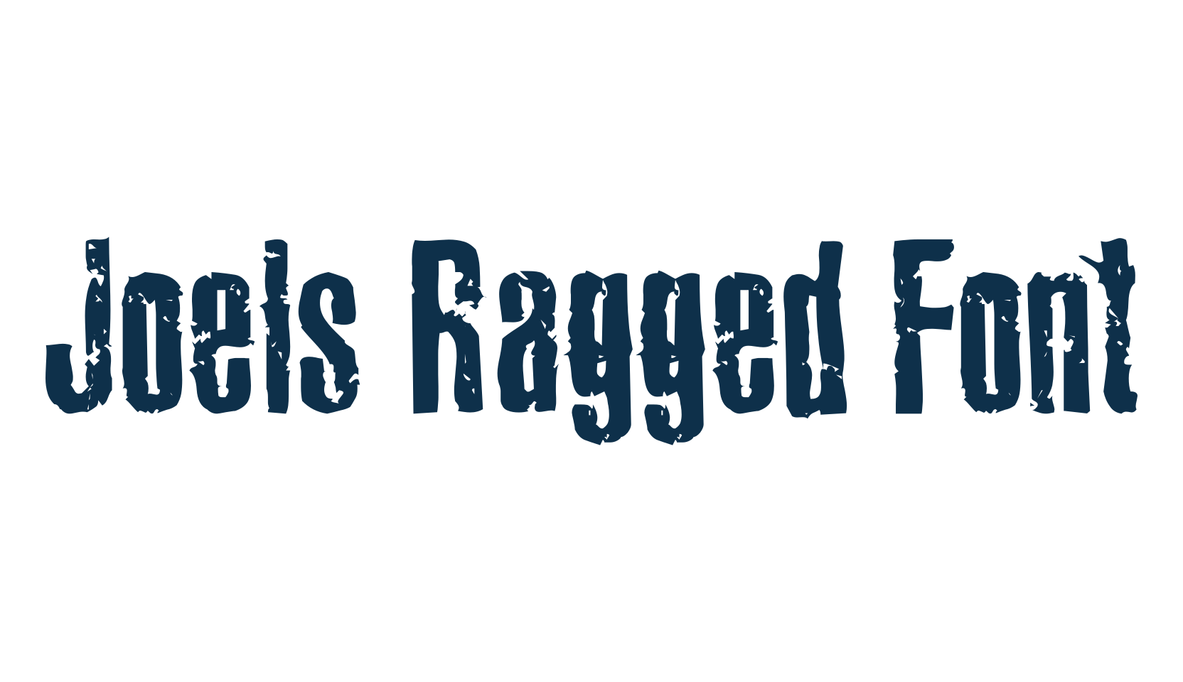 Joels Ragged Font, fancy eroded decorative font preview