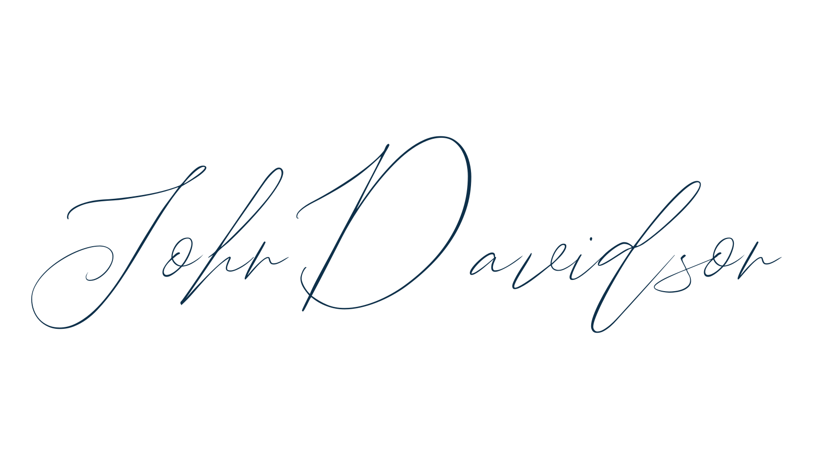 John Davidson, script calligraphy fancy decorative font preview