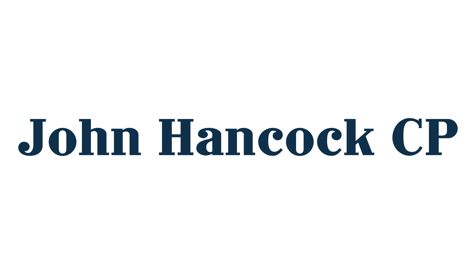 John Hancock CP, basic serif font preview