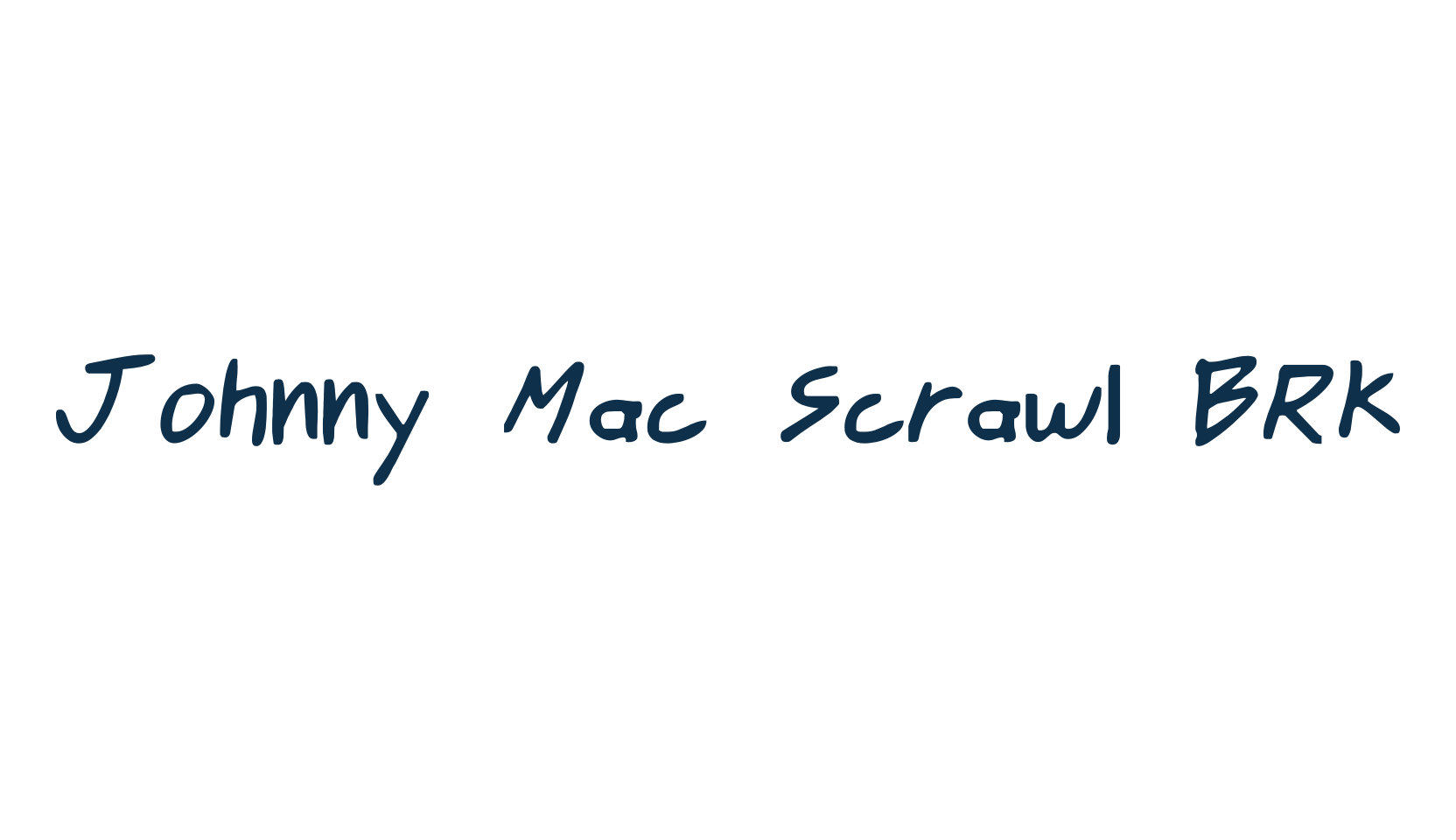 Johnny Mac Scrawl BRK, handwriting font preview