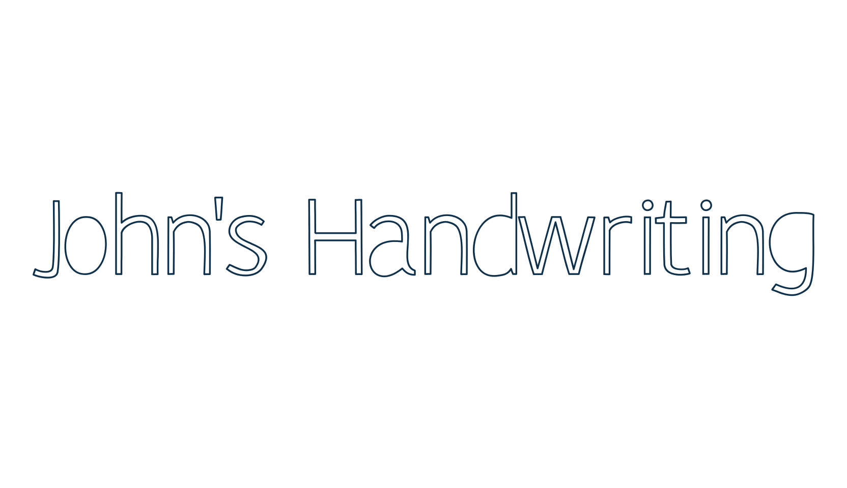 John's Handwriting, various font preview