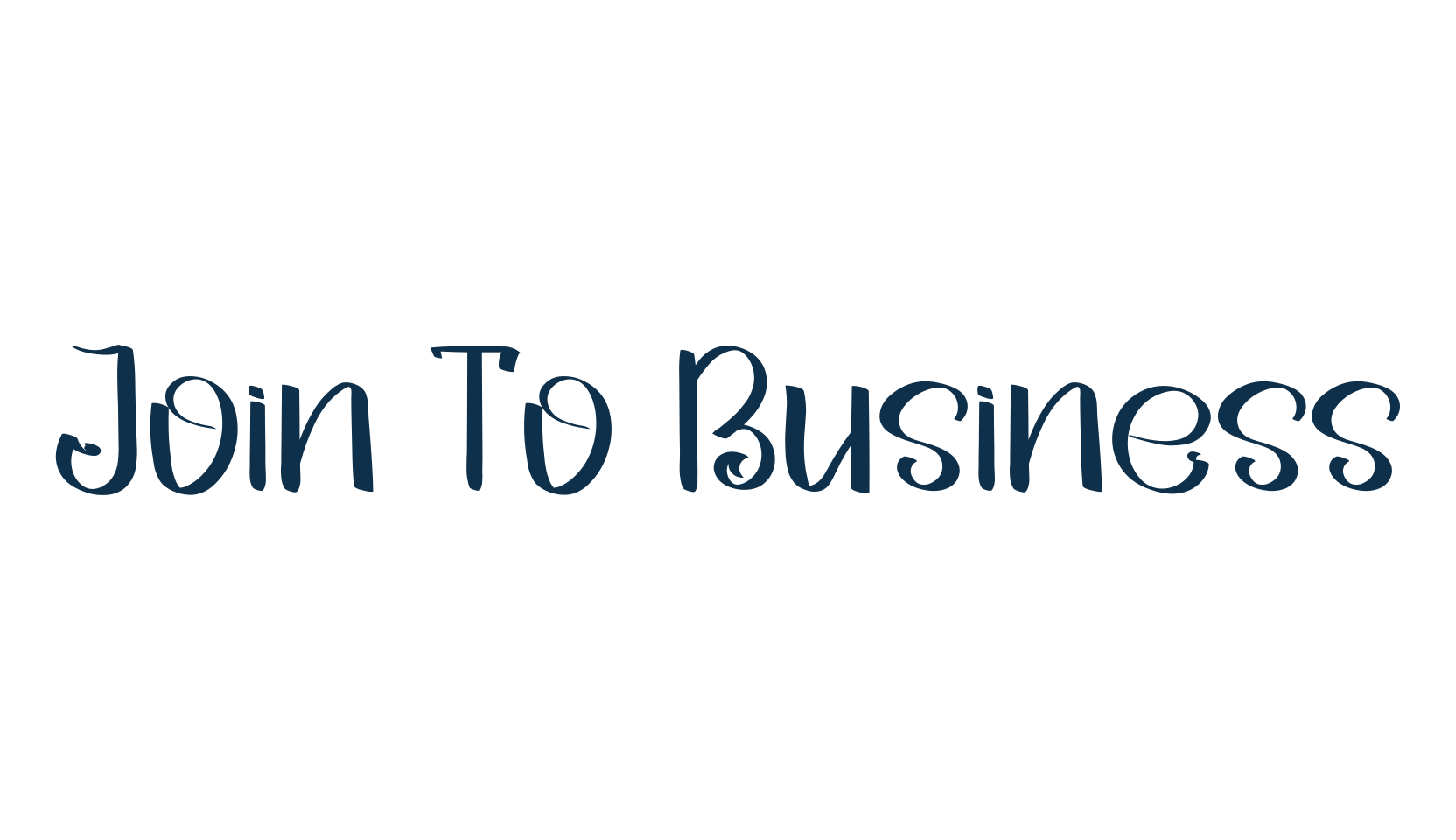 Join To Business, fancy decorative font preview