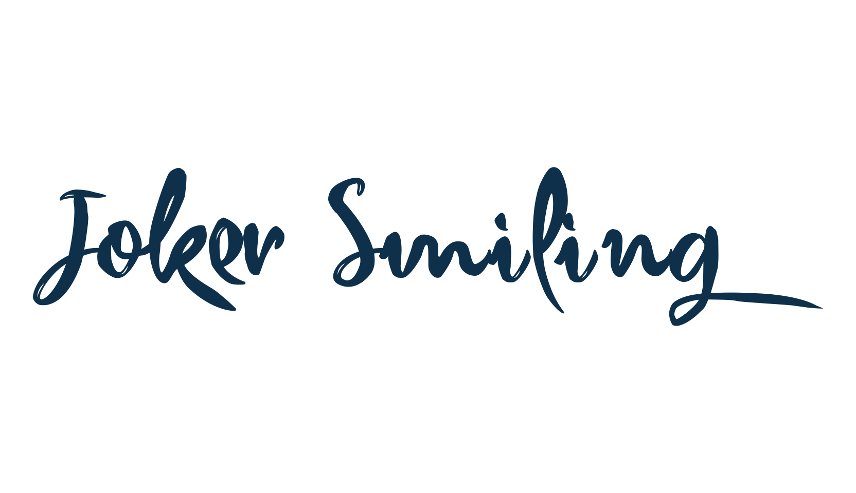 Joker Smiling, script brush fancy decorative calligraphy font preview
