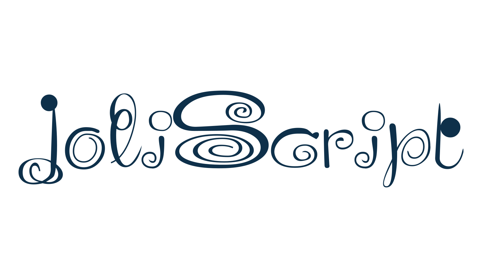 JoliScript, curly font preview