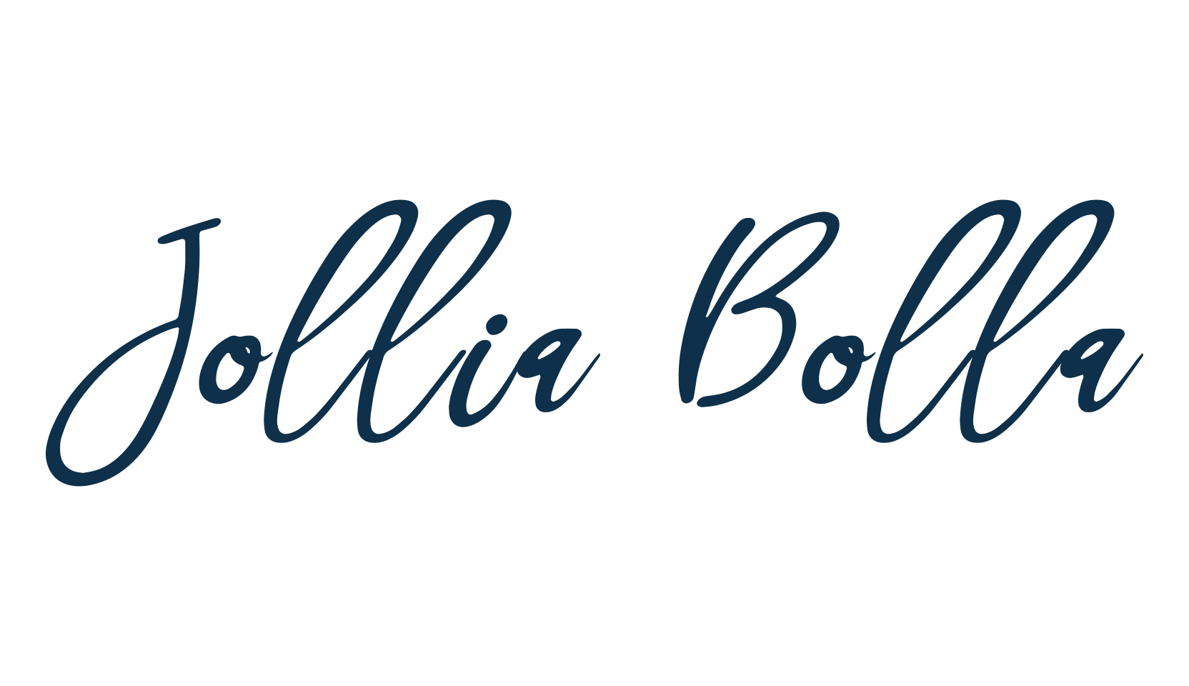 Jollia Bolla, handwriting font preview