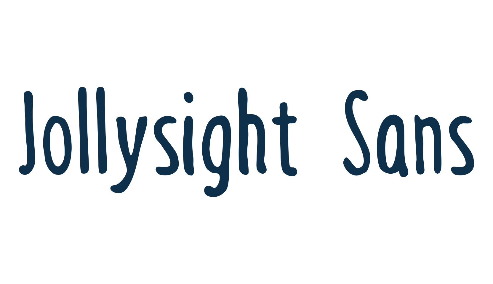 Jollysight Sans, display market font preview