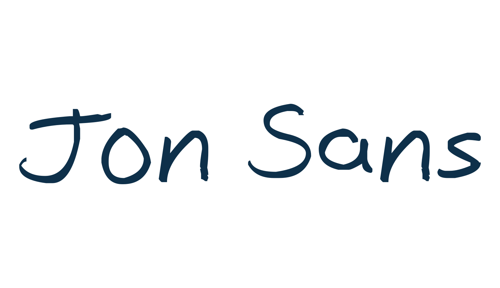 Jon Sans, script handwritten fancy decorative calligraphy font preview