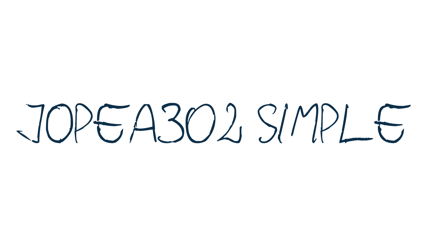 Jopea302 Simple, script trash fancy decorative calligraphy font preview